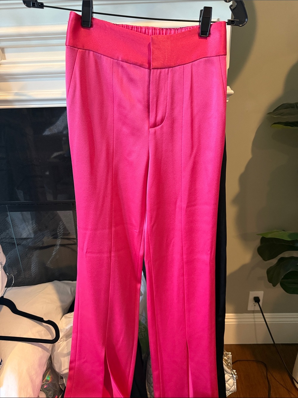 Alice + Olivia Vibrant Pink Wide-Leg Trousers